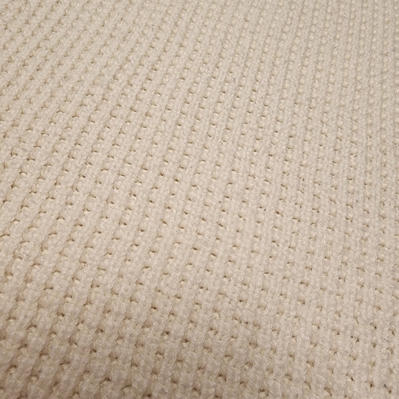 Michael Kors White Cowl Neck Waffle Pattern Pullover Sweater L - Picture 9 of 13